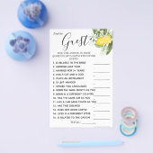 レモニーを見つけるゲストブライダルシャワーゲームカード チラシ (シングル)