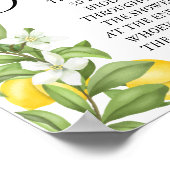 レモニーリングや輪リングや輪ブライダルシャワーゲームサイン ポスター (角)