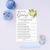 レモニー新郎が言うブライダルシャワーゲームカード チラシ (シングル)