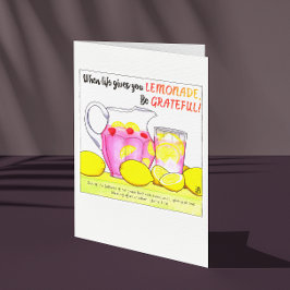 レモネードおめでとうカードに感謝する カード