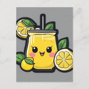レモネードさわやかなドリンク ポストカード