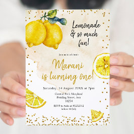 レモネードとそんなに多くのおもしろい誕生日招待 招待状