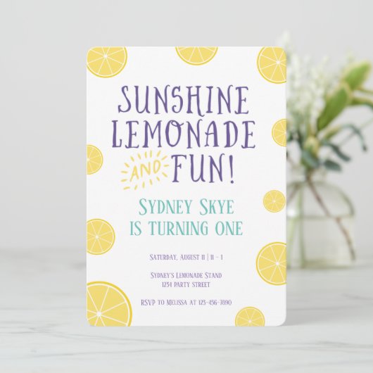 レモネードとサンシャインの夏の誕生日 招待状 (スタンド正面)