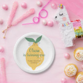 レモネードとターニング・ワン・レモン1歳の誕生日 ペーパープレート (パーティー)