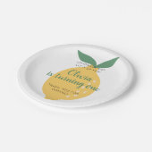 レモネードとターニング・ワン・レモン1歳の誕生日 ペーパープレート (アングル)