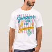 レモネードと夏の涼しげTシャツ Tシャツ (正面)