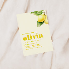 レモネードと楽しい時間、1歳の誕生日 招待状