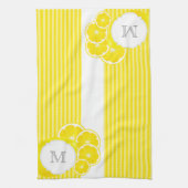 レモネードのためのモノグラムのなレモン キッチンタオル (縦)