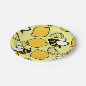 レモネードのための蜂とレモン ペーパープレート (アングル)