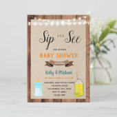 レモネードのシャワーのパーティの招待状をすすり、見て下さい 招待状 (スタンド正面)