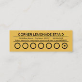 レモネードのパンチカード ロイヤリティカード (裏面)