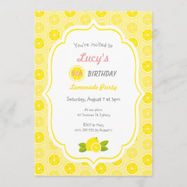 レモネードのパーティの招待状 招待状