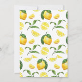 レモネードのピンクシャワーの招待 招待状 (裏面)