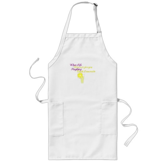 レモネードのユーモアをおもしろい飲む ロングエプロン (正面)