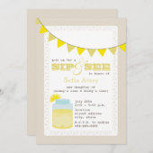 レモネードの一口は招待状を見、 招待状 (正面/裏面)