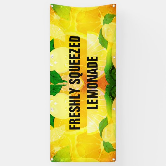 レモネードの搾りたての 横断幕 (縦)