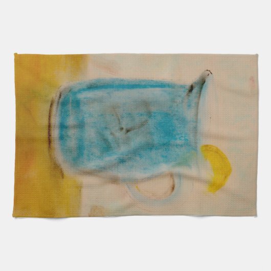 レモネードの水差しの皿タオル キッチンタオル (横)