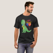 レモネードの軽食を持つ小さな甘い恐竜 Tシャツ (正面フル)