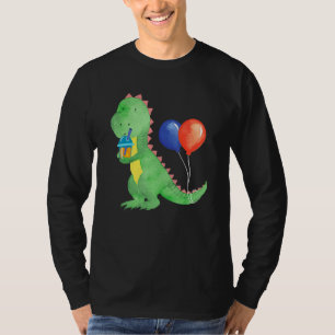 レモネードの軽食を持つ小さな甘い恐竜 Tシャツ