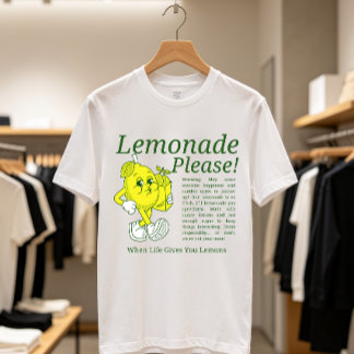 レモネードをどうぞ レトロ風カートゥーン レモン Tシャツ