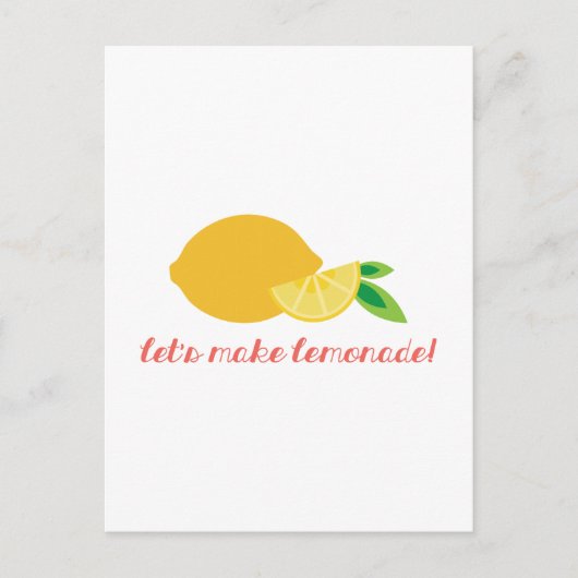 レモネードを作ろう！ ポストカード (正面)
