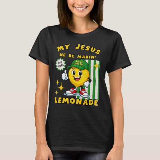 レモネードを絞ってる男のTシャツ Tシャツ (正面)