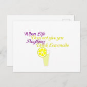 レモネードを飲む ポストカード (正面/裏面)