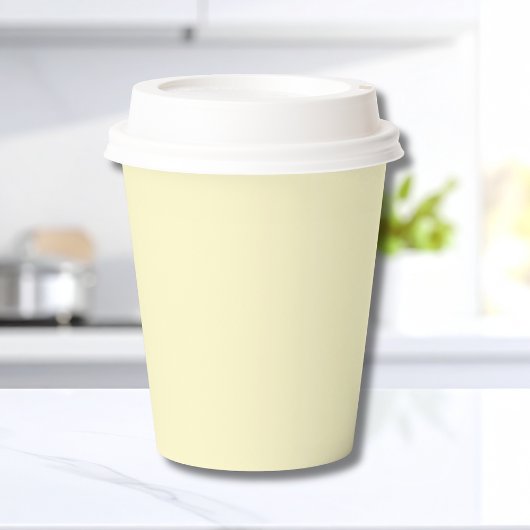 レモネードイエロー無地のカラー紙カップ 紙コップ