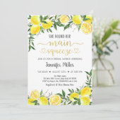 レモネードグリーンリー金ゴールドメインスクイーズブライダルシャワー 招待状 (スタンド正面)