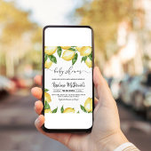 レモネードサマー春レモンベビーシャワー 招待状