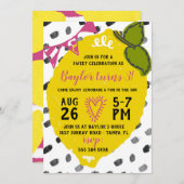 レモネードスイートお祝い誕生パーティー 招待状 (正面/裏面)