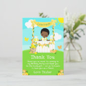 レモネードスタンドの誕生日 黒い肌の少年 サンキューカード (スタンド正面)