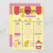 レモネードスタンドイエローファースト誕生日救パーティーザ セーブザデート (正面/裏面)