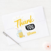 レモネードスタンドサンキューパーソナライズされた スクエアシール (封筒)