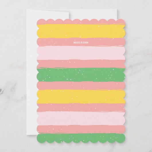 レモネードスタンドバースデーパーティーの招待 招待状 (裏面)