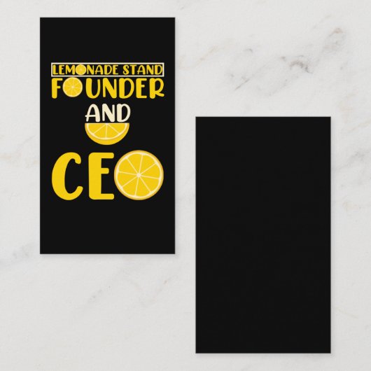 レモネードスタンドボーイズガールおもしろいCEO 名刺 (正面/裏面)