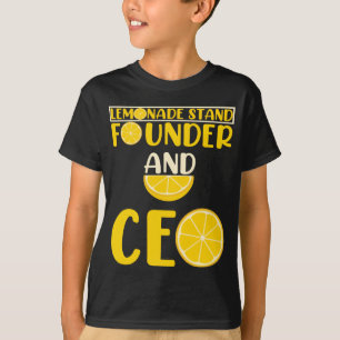 レモネードスタンドボーイズガールおもしろいCEO Tシャツ