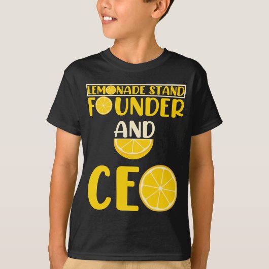 レモネードスタンドボーイズガールおもしろいCEO Tシャツ (正面)