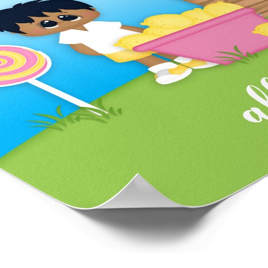 レモネードスタンドポスタ子供へーまたはチャリティー ポスター (角)