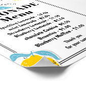 レモネードスタンドメニュー ポスター (角)