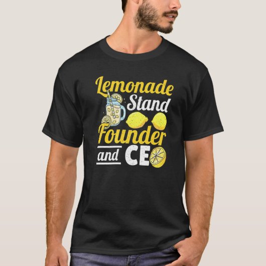 レモネードスタンド創業者とCeo For Lemon Juice Sel Tシャツ (正面)