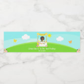 レモネードスタンド誕生日ダークスキンガール ペットボトルラベル (シングルラベル)