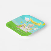 レモネードスタンド誕生日ブロンドヘアガール ペーパープレート (傾斜あり)