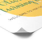 レモネードターニングワンレモンウェルカム1歳の誕生日 ポスター (角)