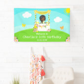 レモネードダークスキンガール誕生日へようこそ 横断幕 (インサイチュ)