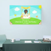 レモネードダークスキンガール誕生日へようこそ 横断幕 (トレードショー)