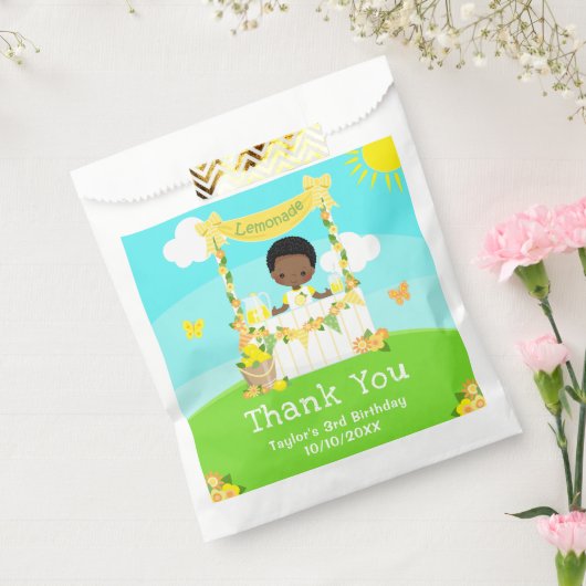 レモネードダークスキンボーイ誕生日ありがとう フェイバーバッグ (封をした状態)