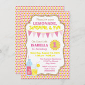 レモネードバースデーパーティ招待状 招待状 (正面/裏面)