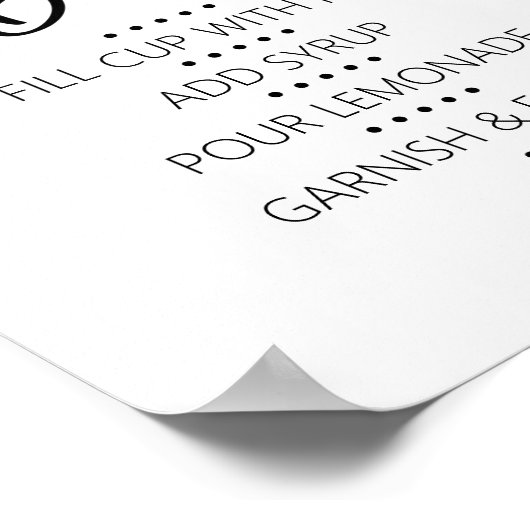 レモネードバードリンクサイン ポスター (角)