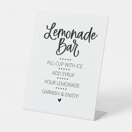 レモネードバーペデスタルサイン 台座サイン (正面)